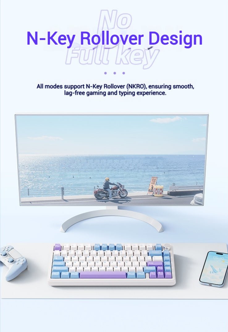 xinmeng m75 tri-mode wireless mechanical keyboard