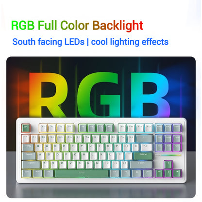 xinmeng m75 tri-mode wireless mechanical keyboard south facing LED RGB backlight