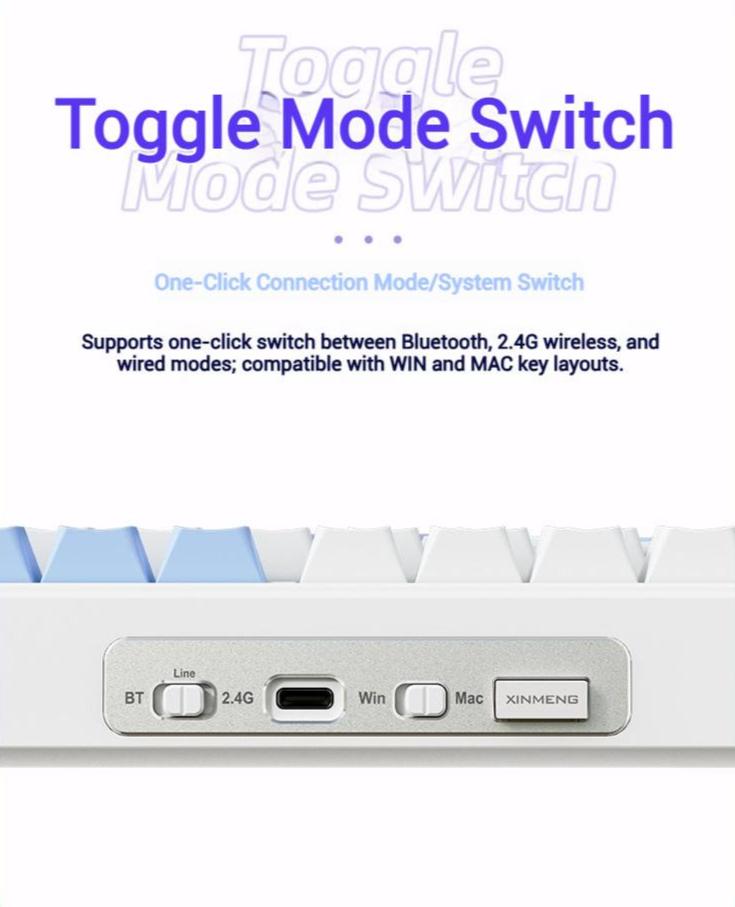 xinmeng m75 tri-mode wireless mechanical keyboard