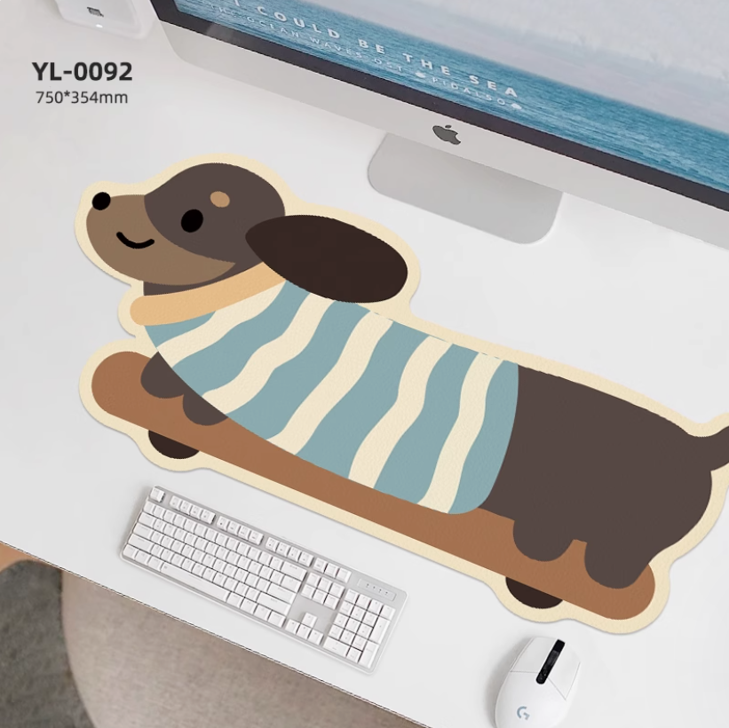 Odd Shape Walking Dog Desk Mat